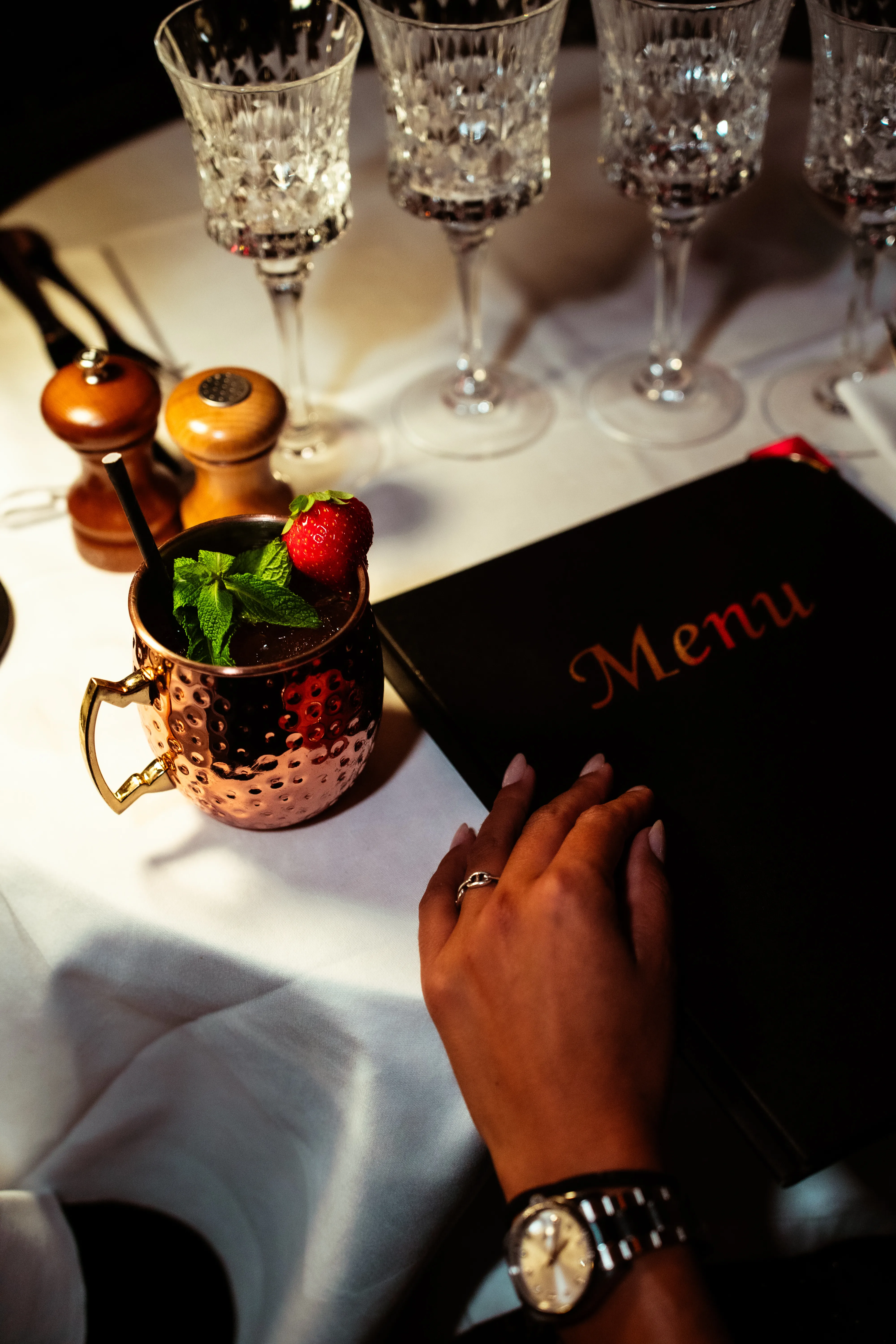 Professional restaurant photography with elegant interior design