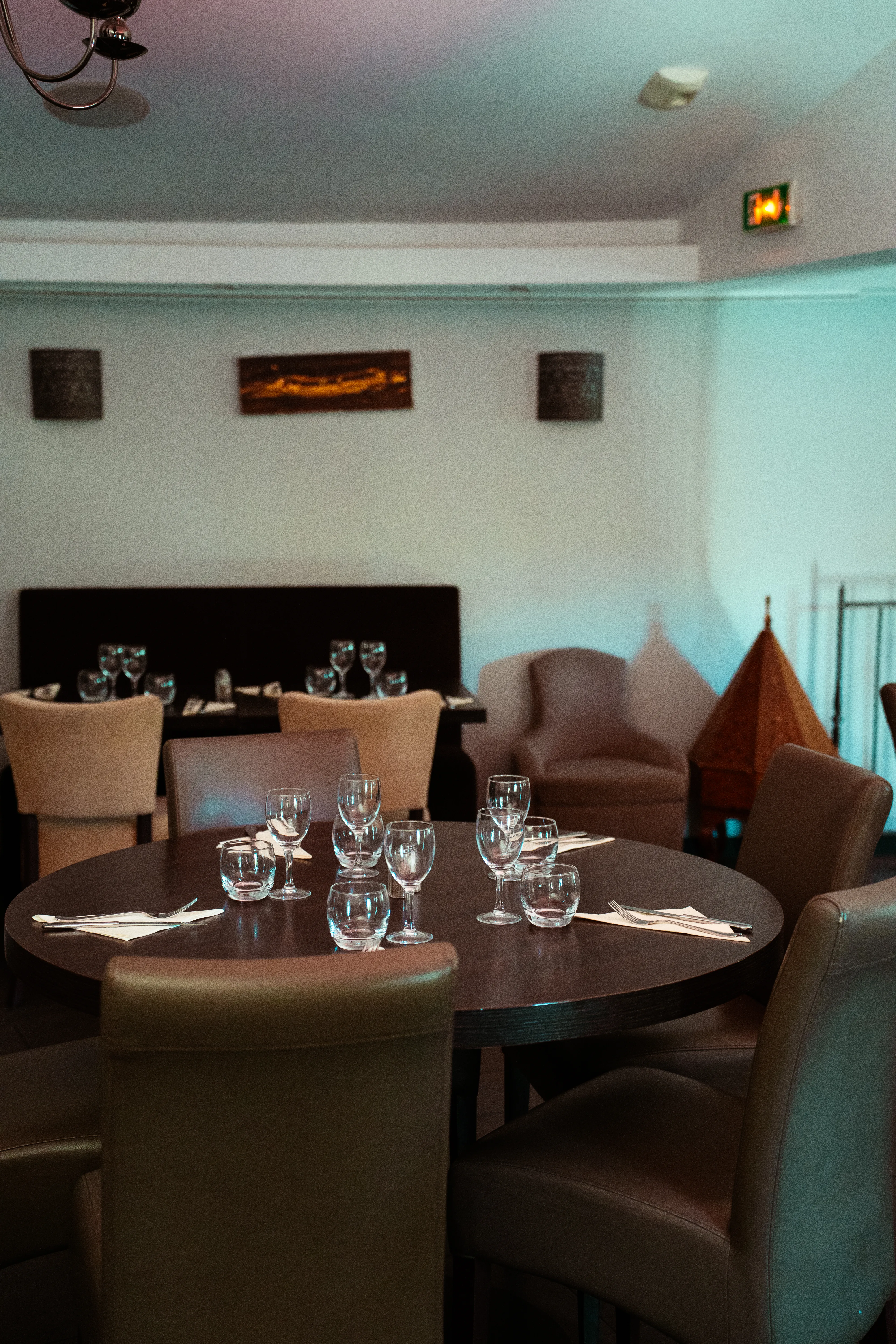 Professional restaurant photography with elegant interior design