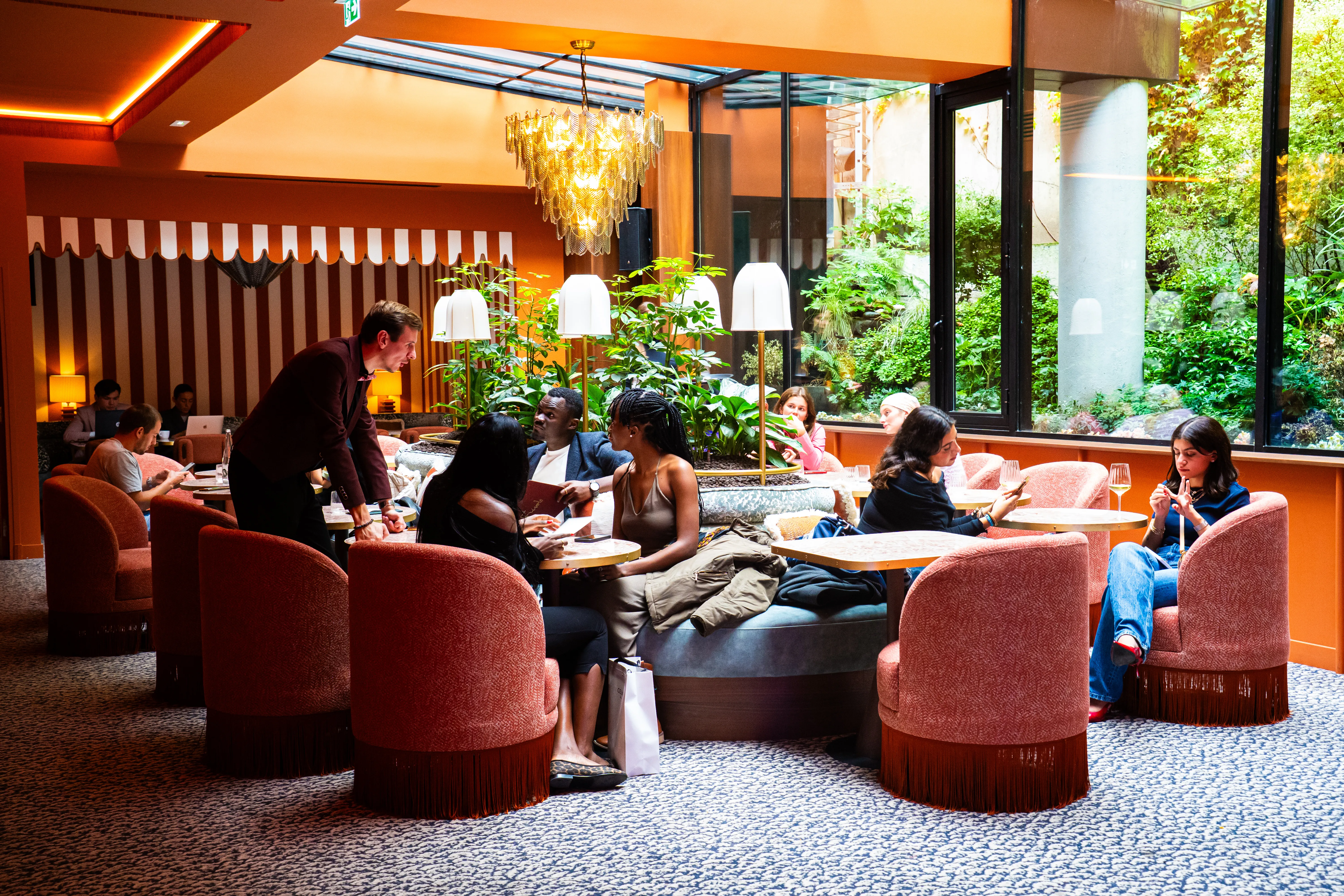 Professional restaurant photography with elegant interior design