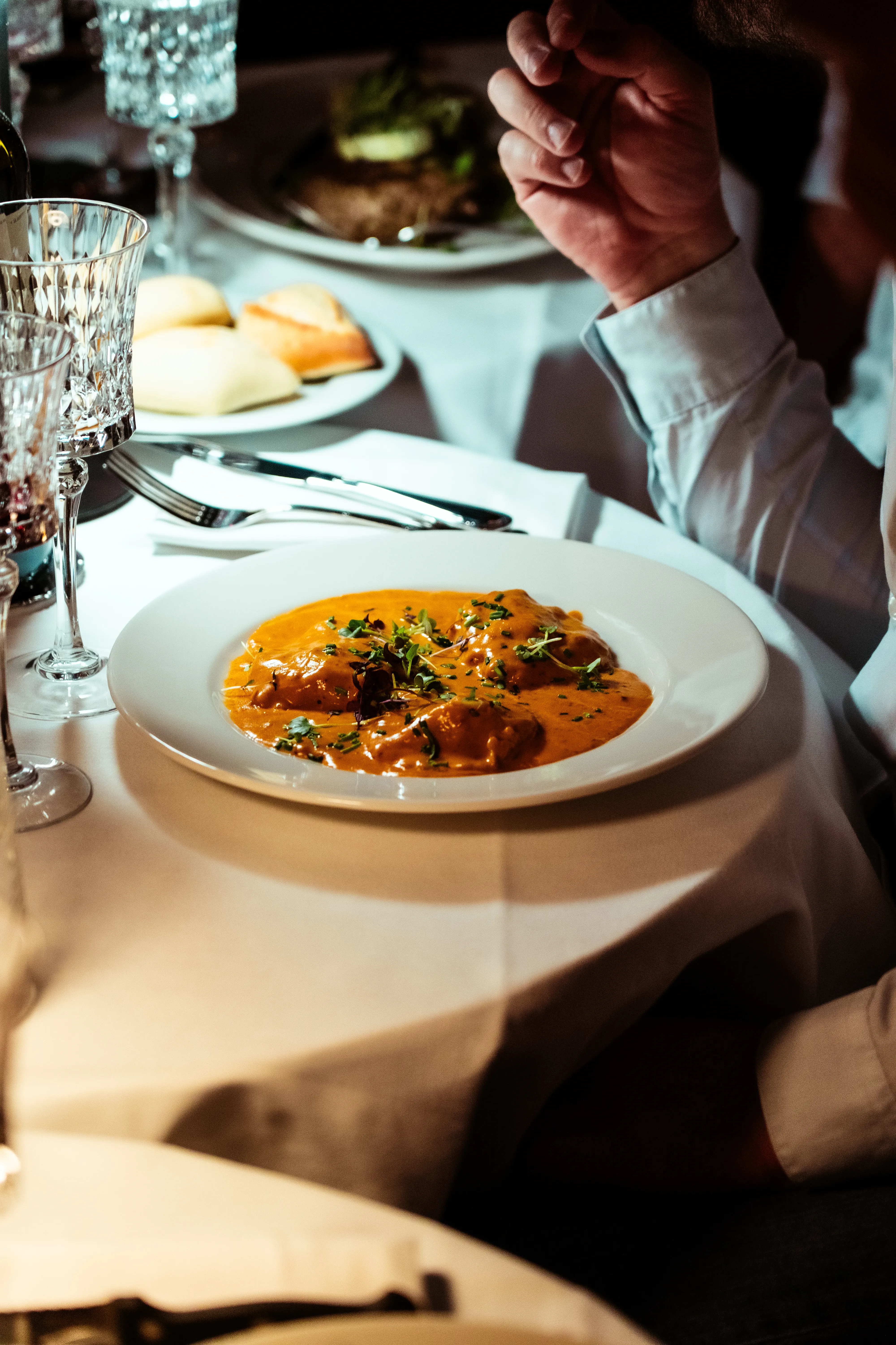 Professional restaurant photography with elegant interior design