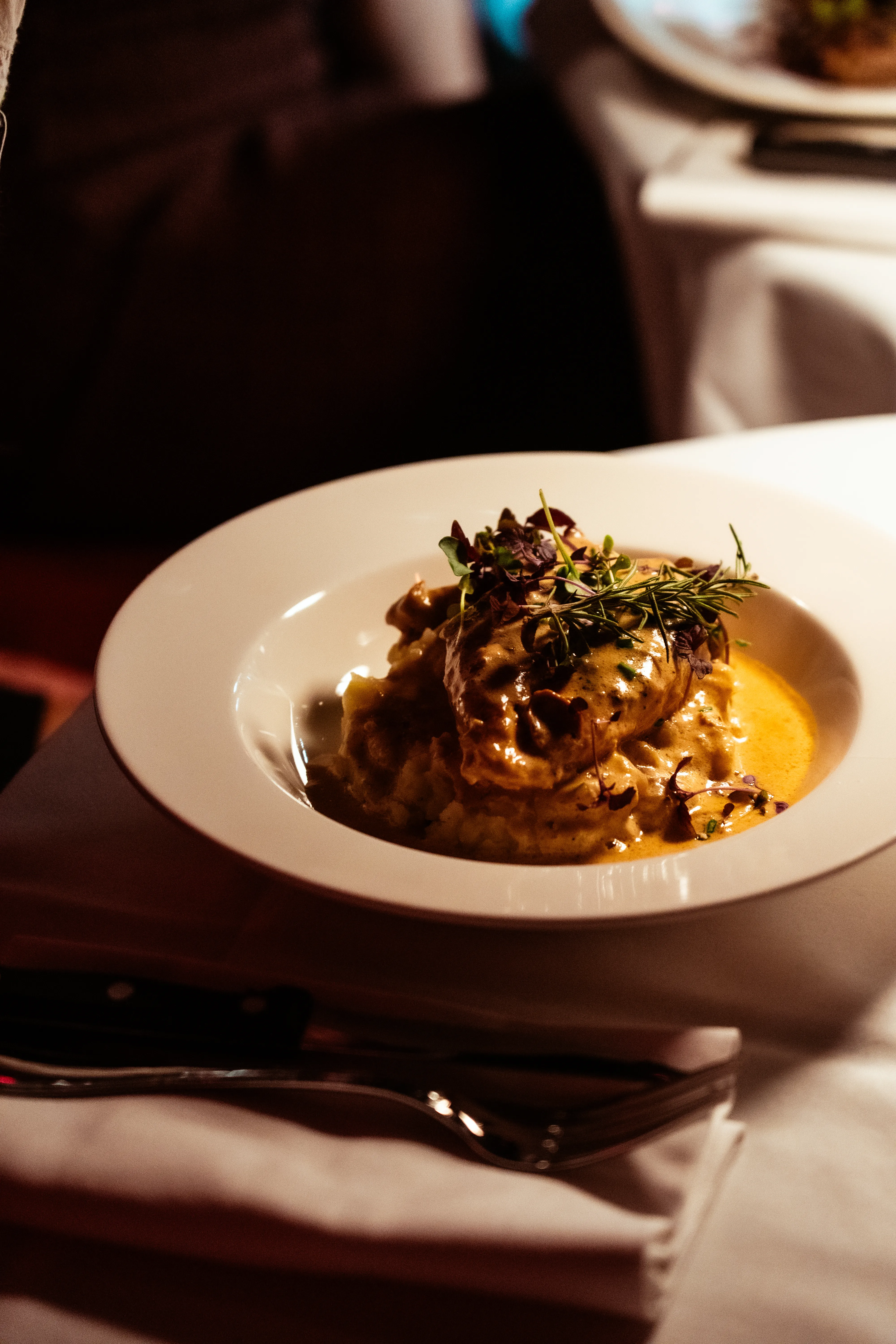 Professional restaurant photography with elegant interior design