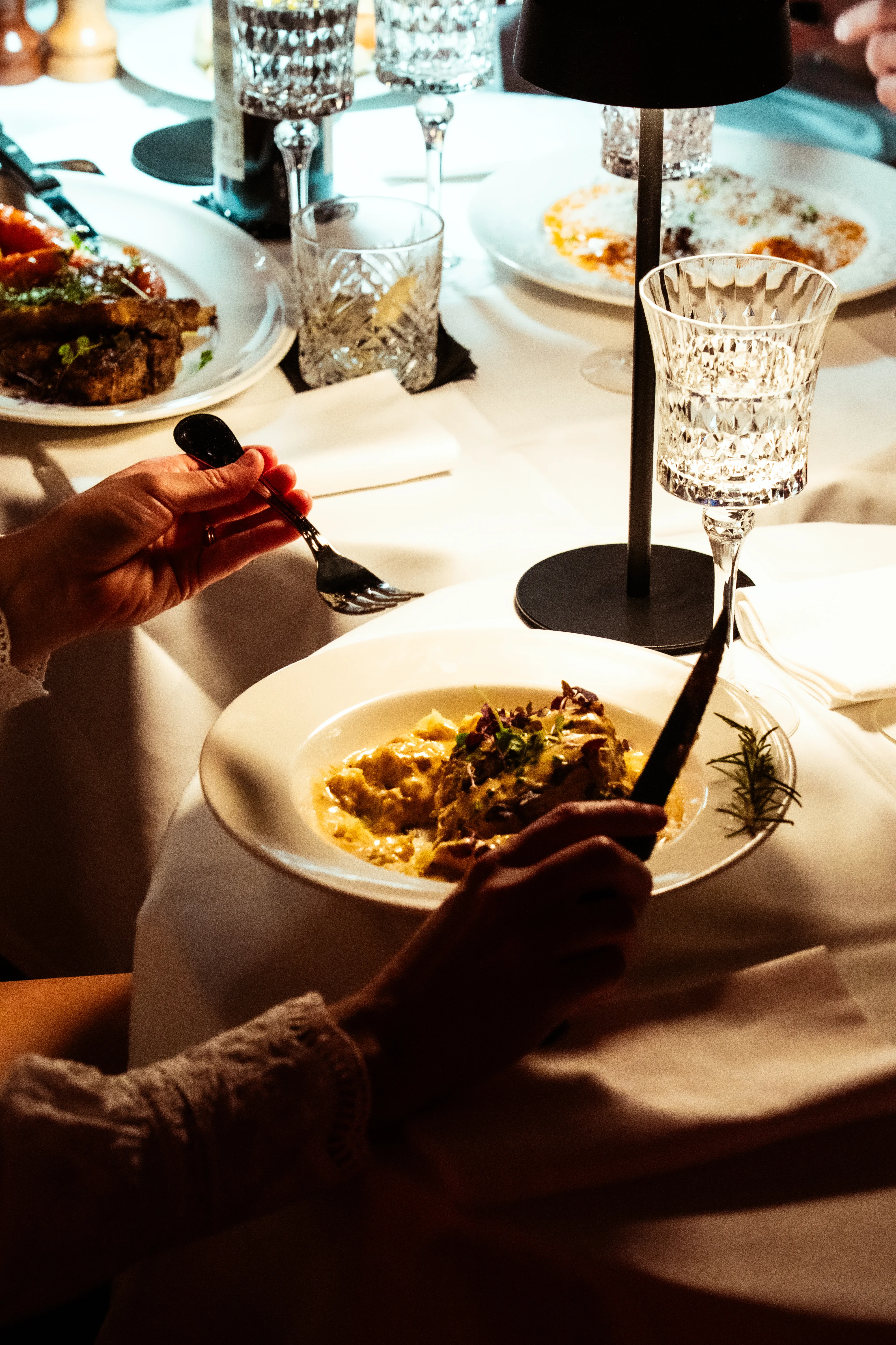 Professional restaurant photography with elegant interior design