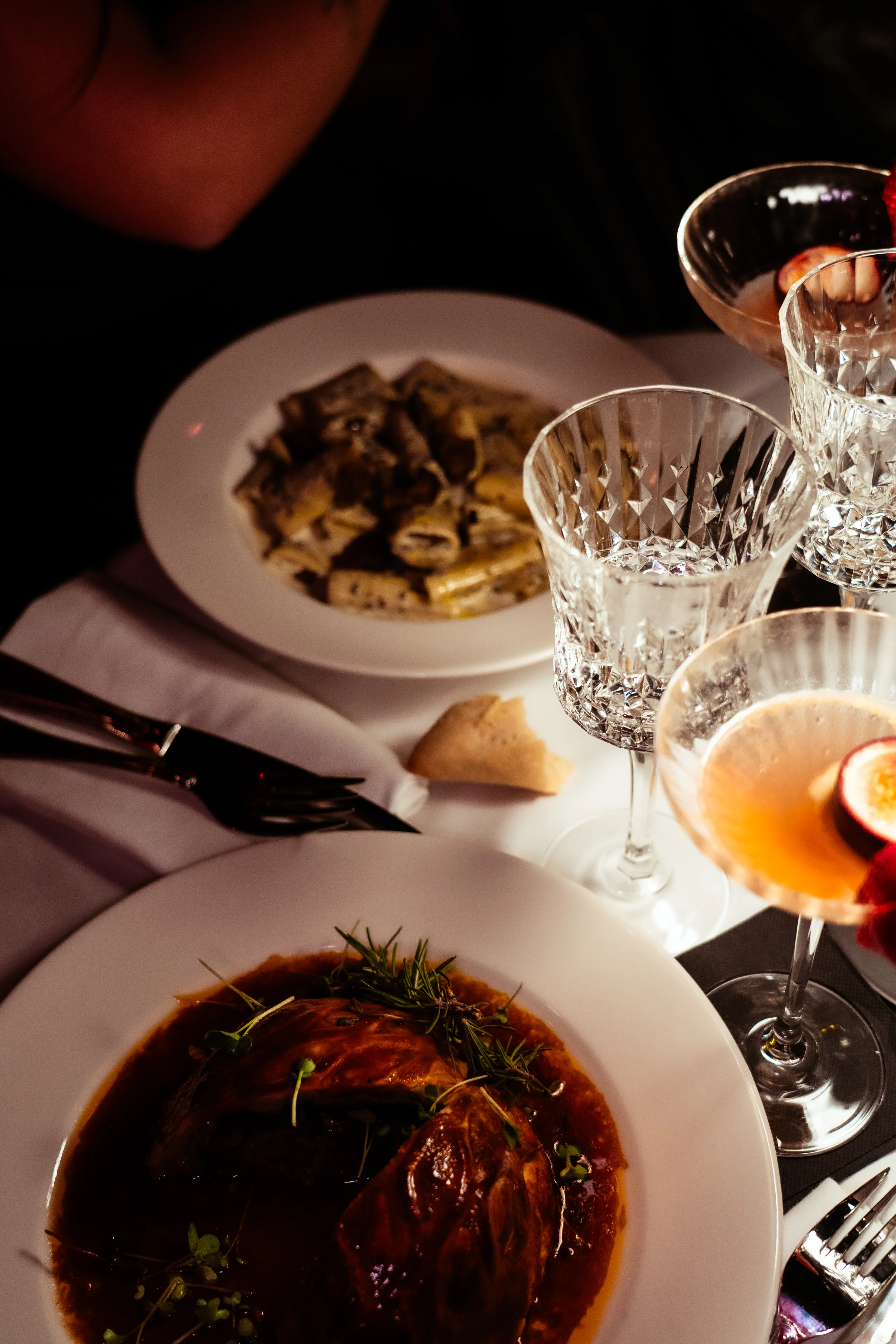 Professional restaurant photography with elegant interior design