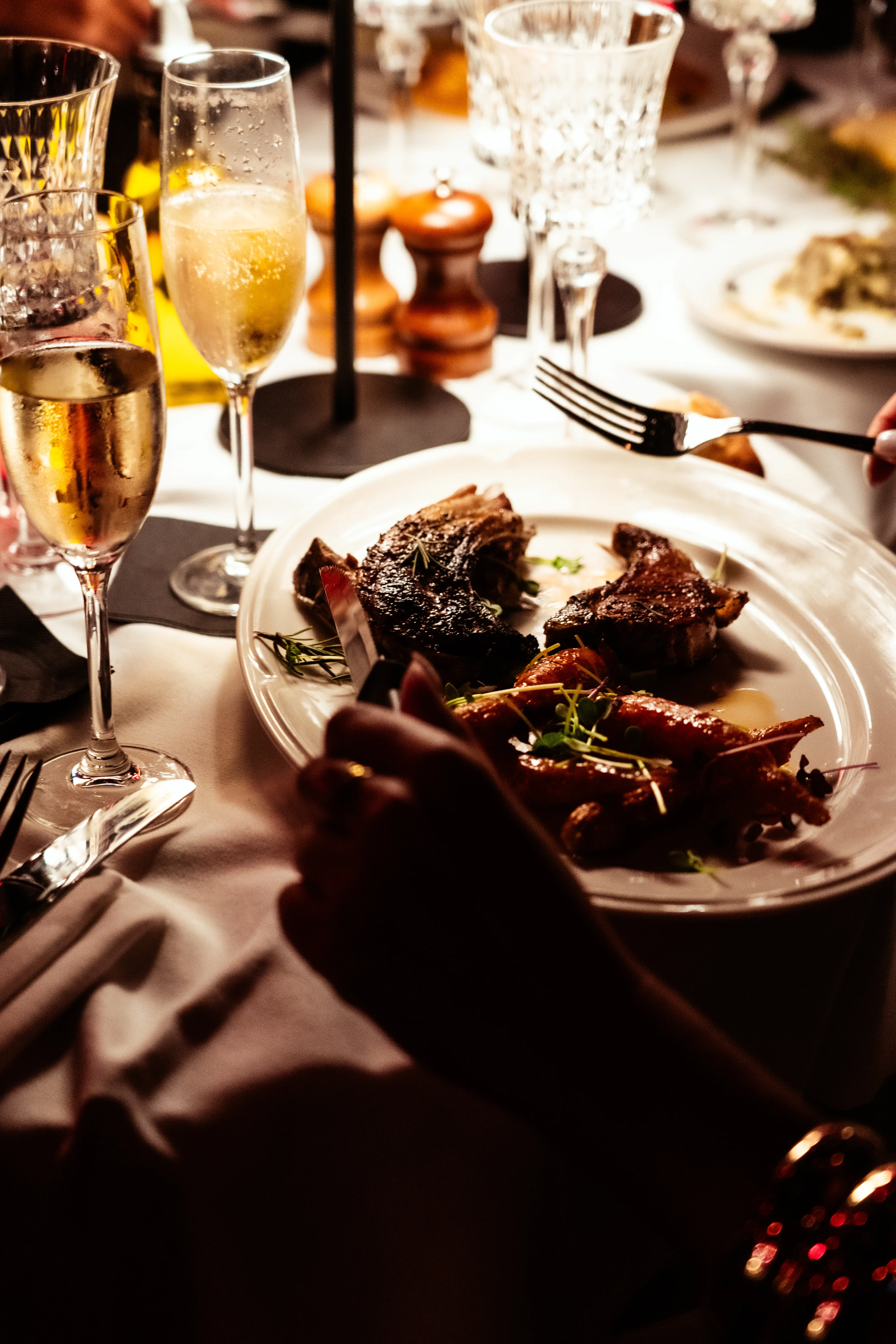 Professional restaurant photography with elegant interior design