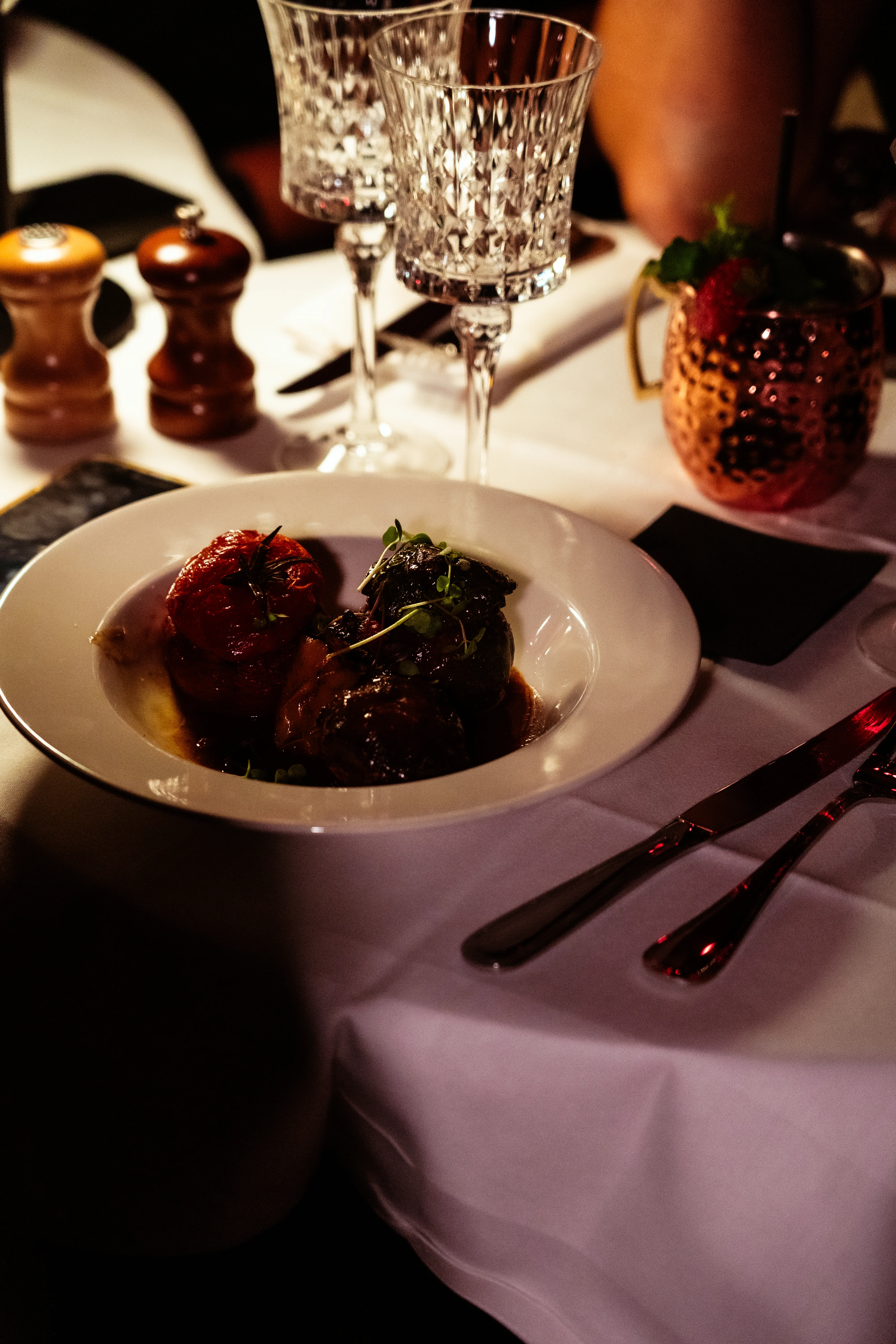 Professional restaurant photography with elegant interior design