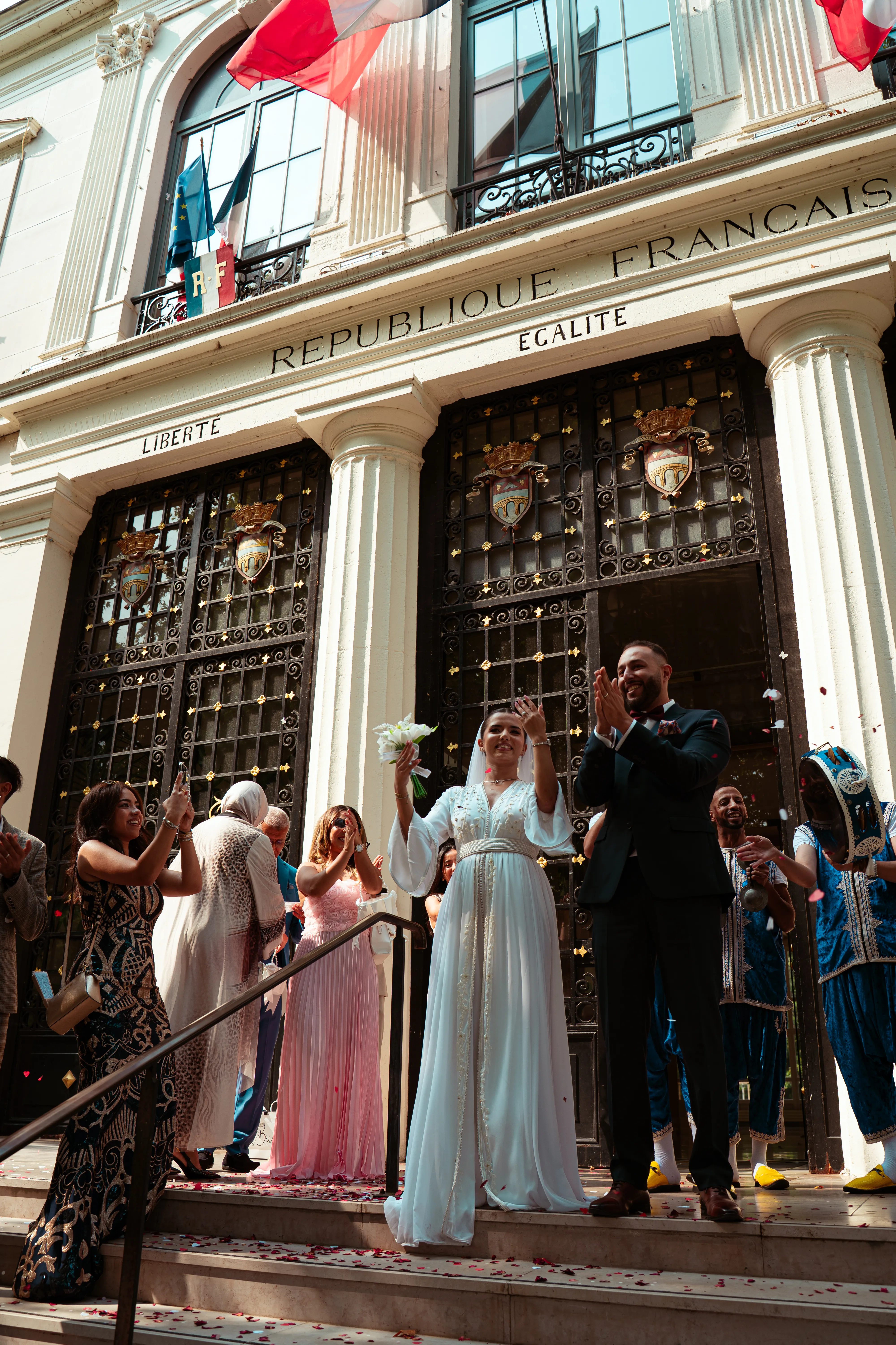 Wedding ceremony photography with romantic atmosphere